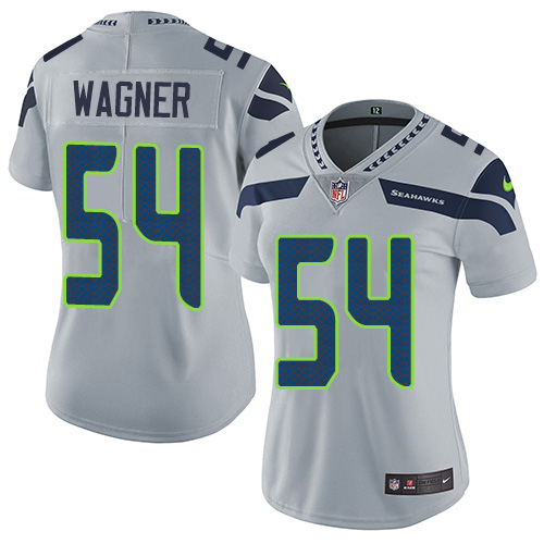 2019 Women Seattle Seahawks #54 Wagner grey Nike Vapor Untouchable Limited NFL Jersey->women nfl jersey->Women Jersey